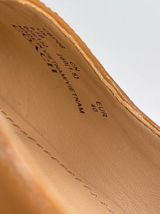 Newn’Box Tea Rose Sz 9.5 Patent Leather Block Heel Pumps by COACH in Honey Brown - Picture 10 of 10